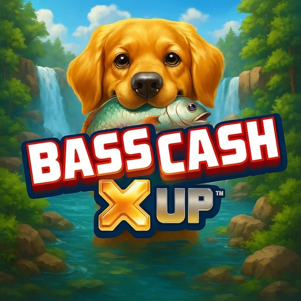 Bass Cash X UP logo by Alchemy Gaming at Fugu Casino