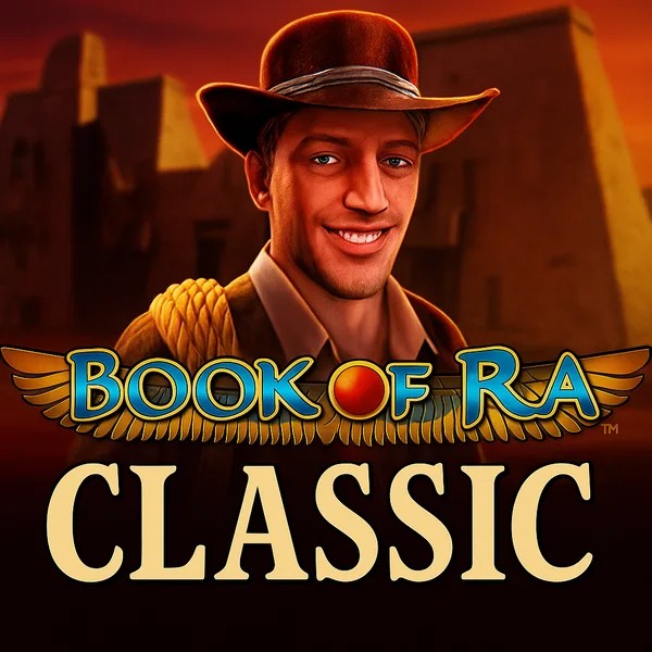 Book of Ra Classic logo by Novomatic at Fugu Casino