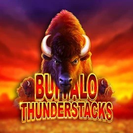 Buffalo Thunderstacks logo – Slots by Amatic Industries at Fugu Casino