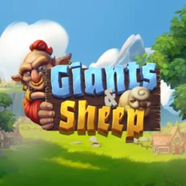 Giants and Sheep slot logo by Relax Gaming at Fugu Casino