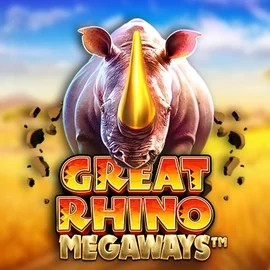 Great Rhino Megaways slot logo by Pragmatic Play at Fugu Casino