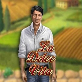 La Dolce Vita slot logo by Gamomat at Fugu Casino