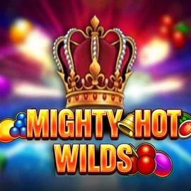Mighty Hot Wilds slot logo by Inspired Gaming at Fugu Casino