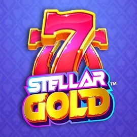 Official Slots logo: Stellar Gold by Snowborn Games at Fugu Casino