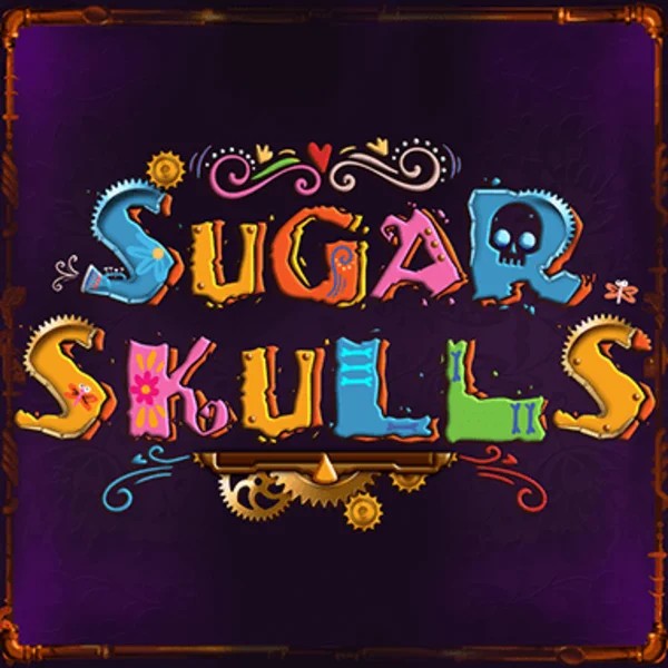 Sugar Skulls slot logo by Booming Games at Fugu Casino